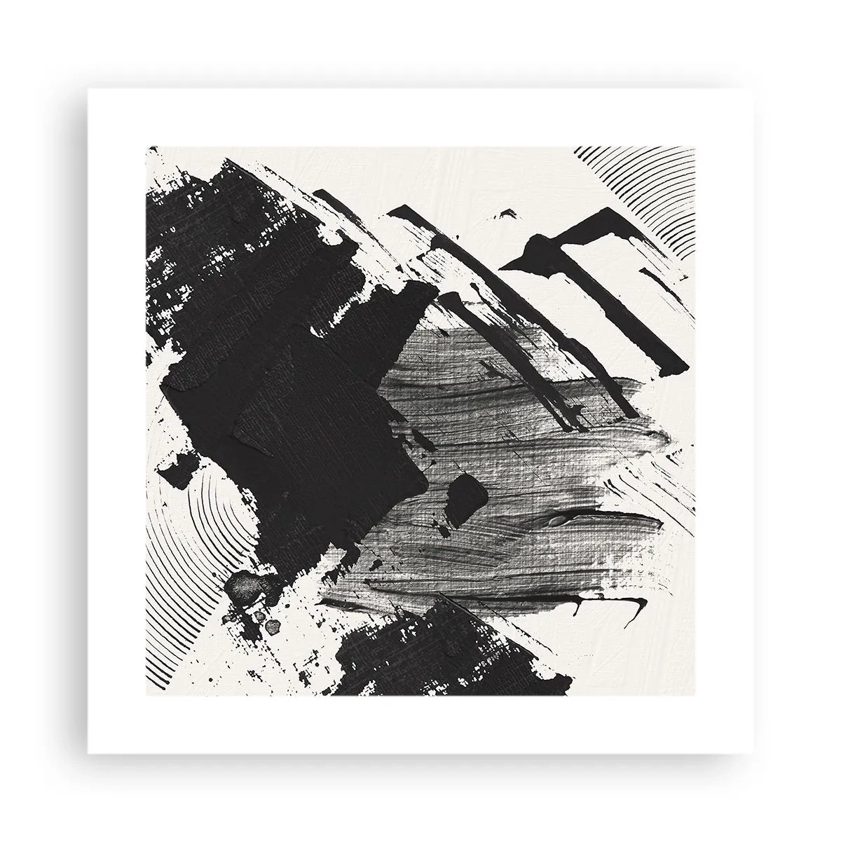 Poszter - Absztrakció - a fekete kifejezése - 40x40 cm