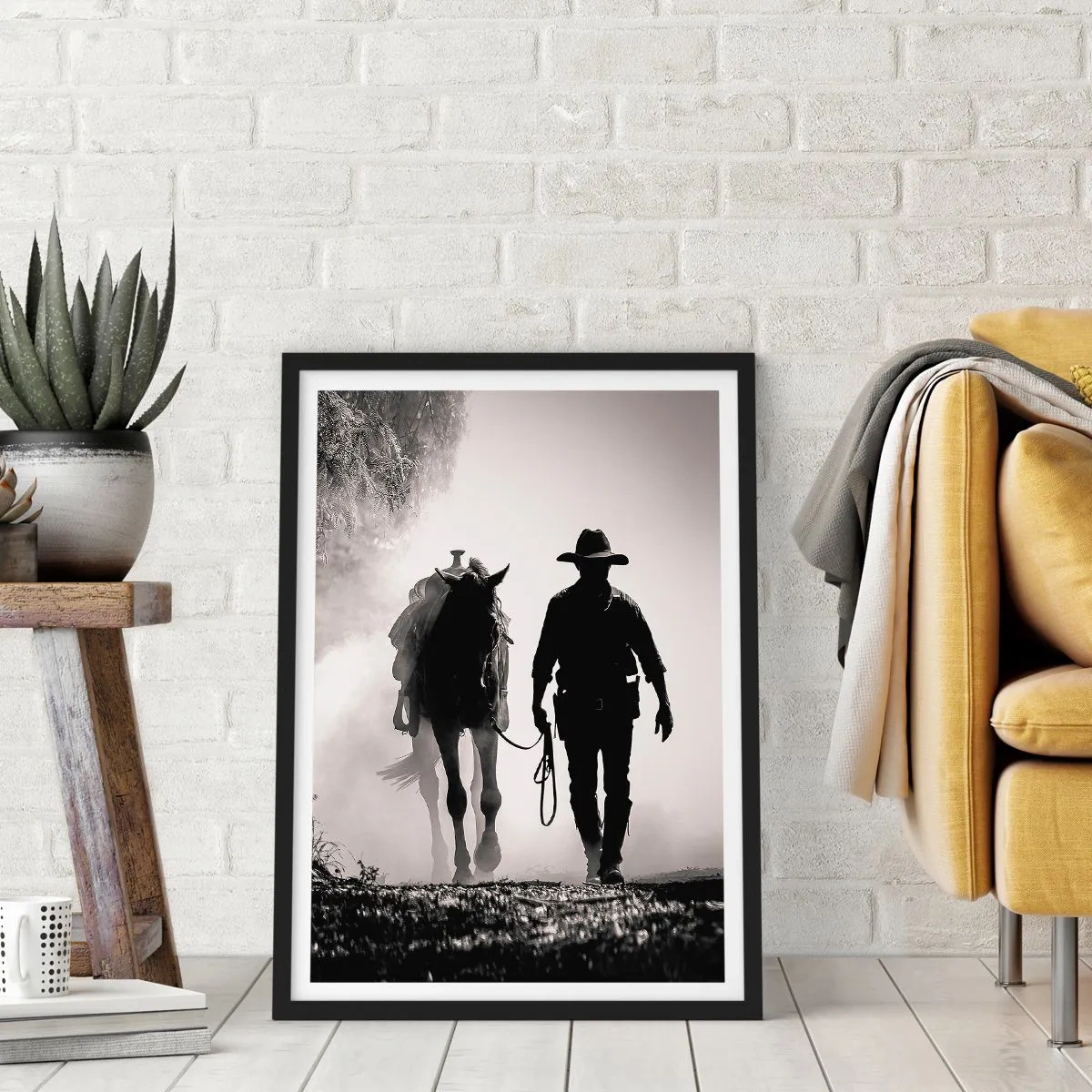 Poszter fehér keretben - Texasi reggel - 40x50 cm