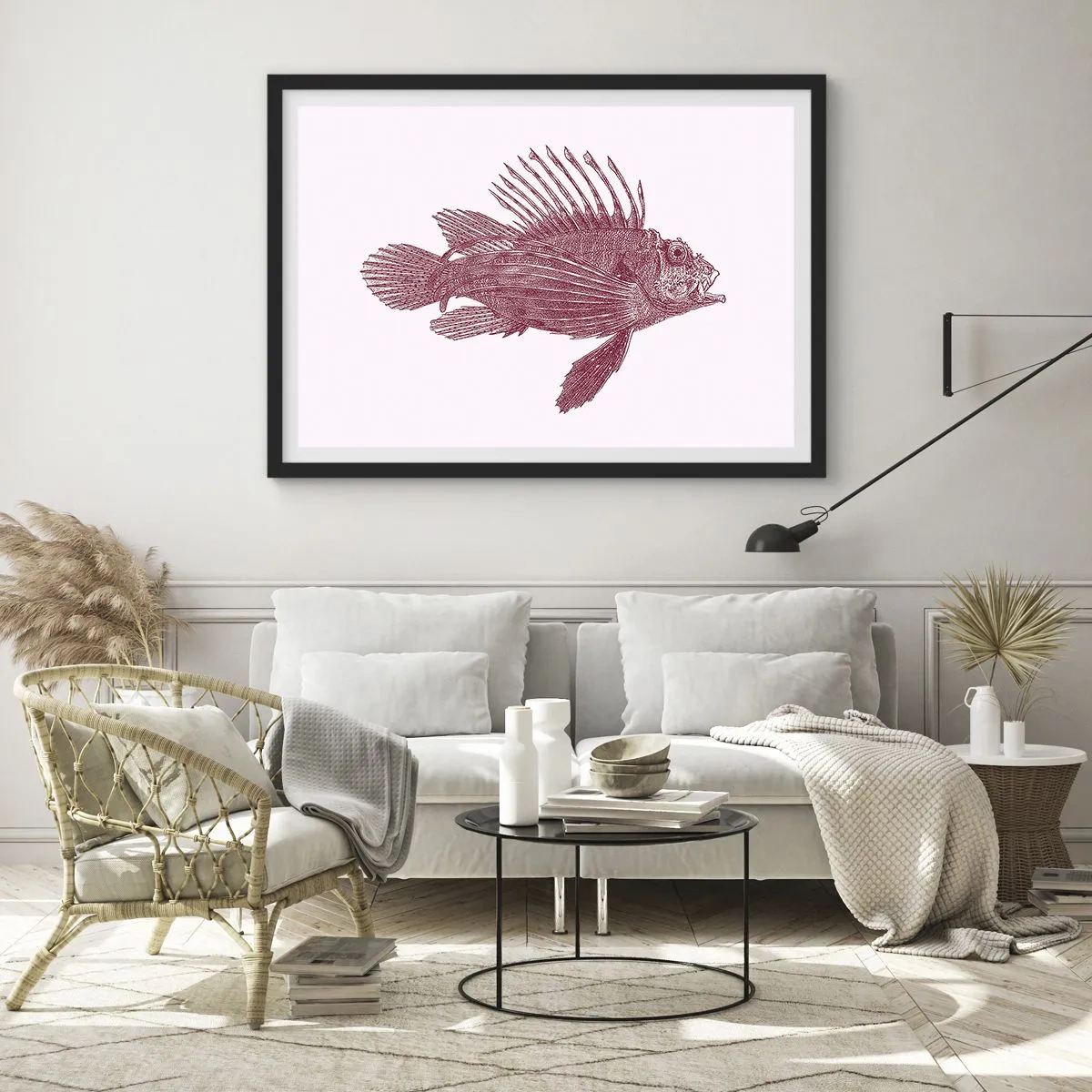 Poszter fehér keretben - Egzotikus vizek lakója - 70x50 cm