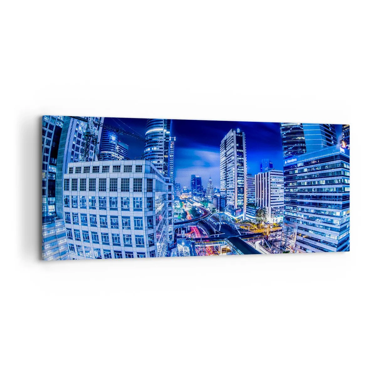 Vászonkép - Az éjszakai város ritmusai - 120x50 cm