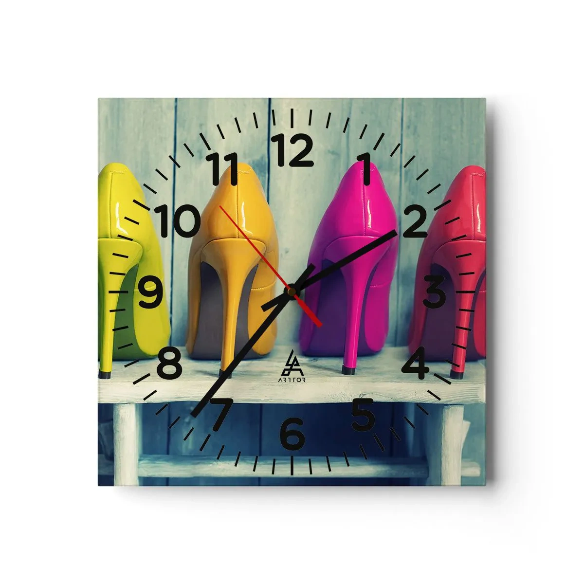 Falióra, Óra - Séta a szivárványon - 30x30 cm