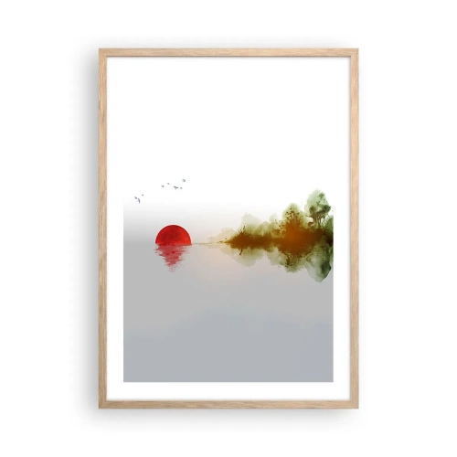 Poszter világos tölgy keretben - A béke ígérete - 50x70 cm