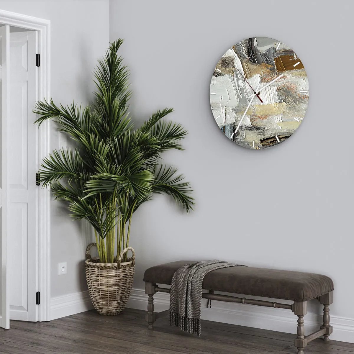 Falióra, Óra - Színes rétegződés - 30x30 cm