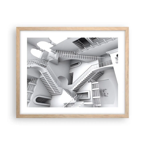 Poszter világos tölgy keretben - A tér paradoxonjai - 50x40 cm