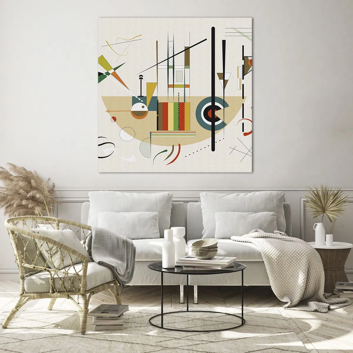 Üveg kép - És nevet a világ - 70x70 cm