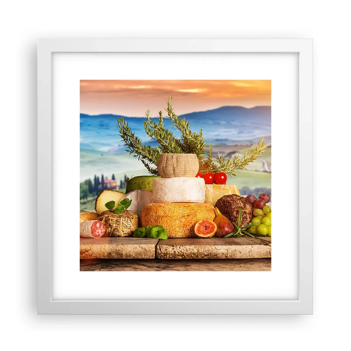 Poszter fekete keretben - Az olasz életöröm - 30x30 cm