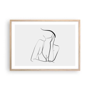 Poszter világos tölgy keretben - Az álmok hullámán - 70x50 cm
