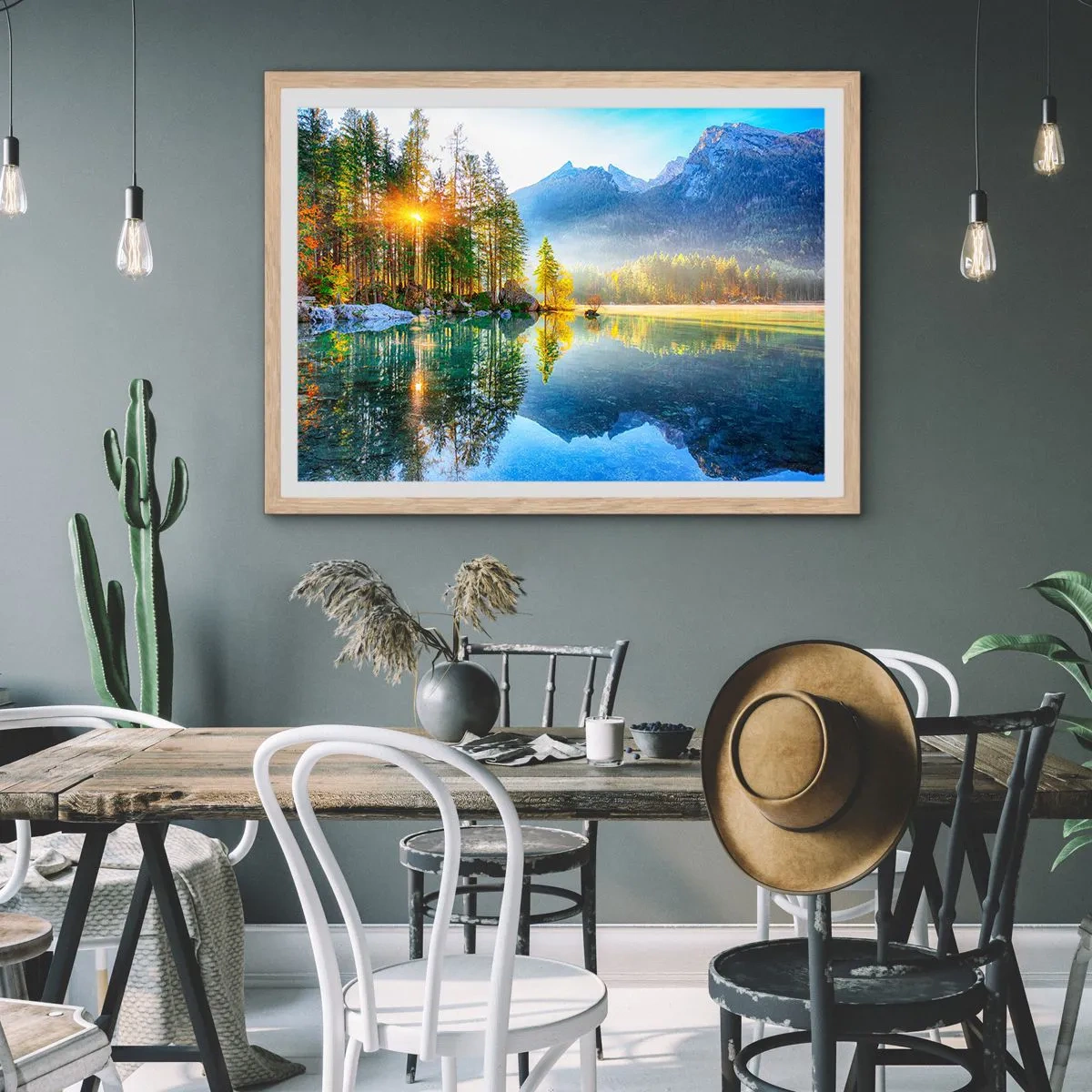 Poszter világos tölgy keretben - Fenség és édesség - 100x70 cm