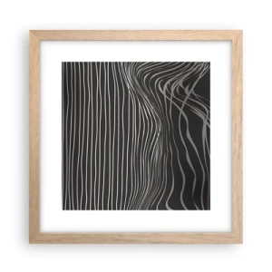 Poszter világos tölgy keretben - Ritmus és akcentus - 30x30 cm