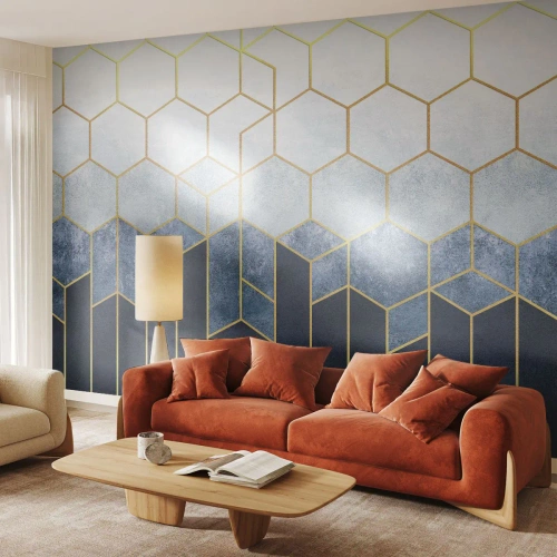 Fotótapéta Premium Sand - Kompozíció szinkópa ritmusban - Absztrakció, Darab, Hatszög - 100x70 cm
