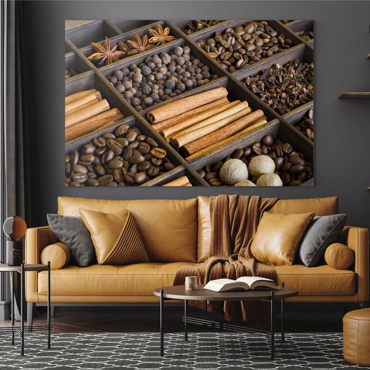 Üveg kép - Az aromák kincsesbányája - 120x80 cm