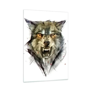 Üveg kép - Egy lépést sem! - 80x120 cm