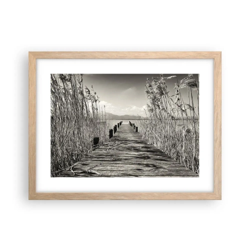 Poszter világos tölgy keretben - A fű csendjében - 40x30 cm