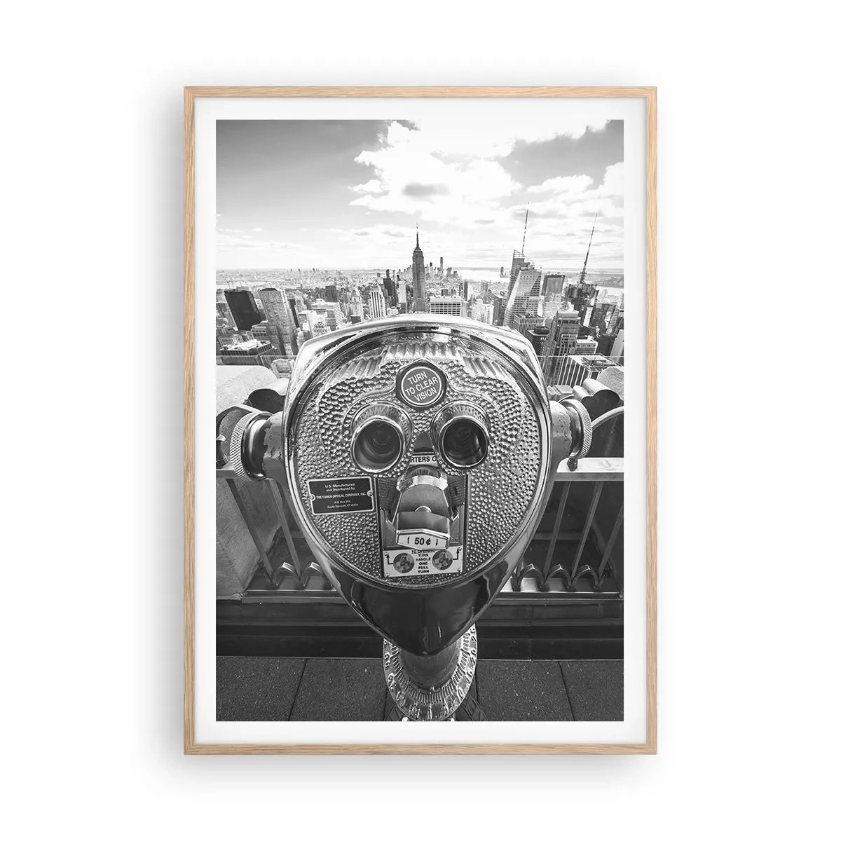 Poszter világos tölgy keretben - A városok városa - 70x100 cm