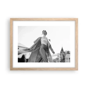 Poszter világos tölgy keretben - Velem jössz? - 40x30 cm