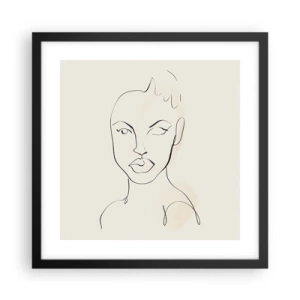 Poszter fehér keretben - Az érzékiség körvonala - 40x40 cm