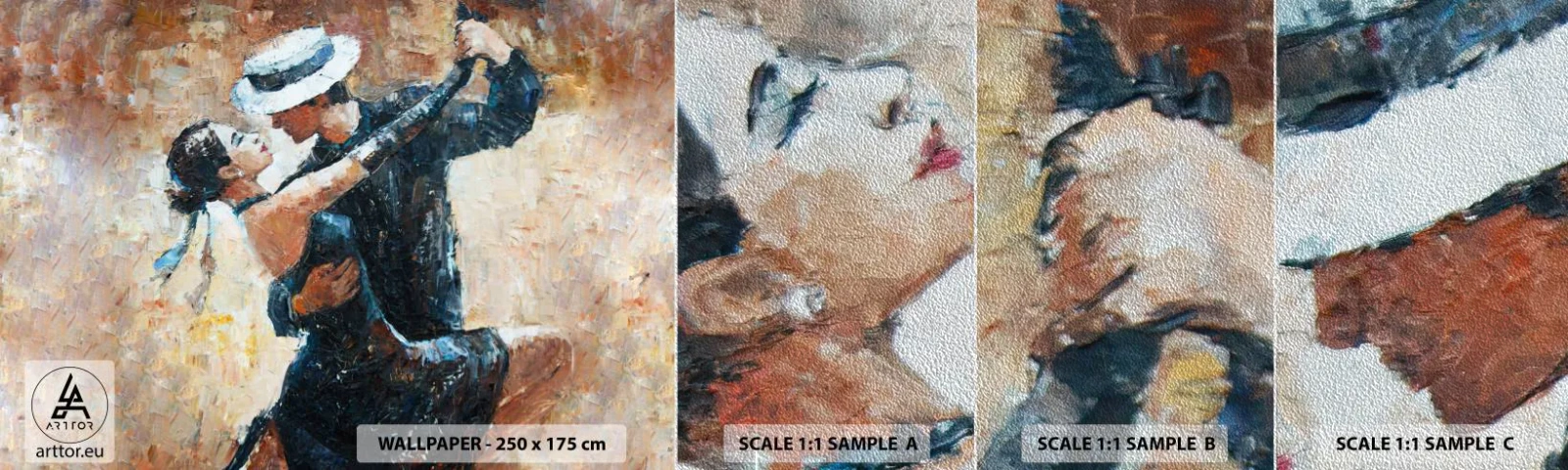 Fotótapéta Minta Premium Sand - A la Rudolf Valentino - Absztrakció, Tánc, Tangó - 100x30 cm