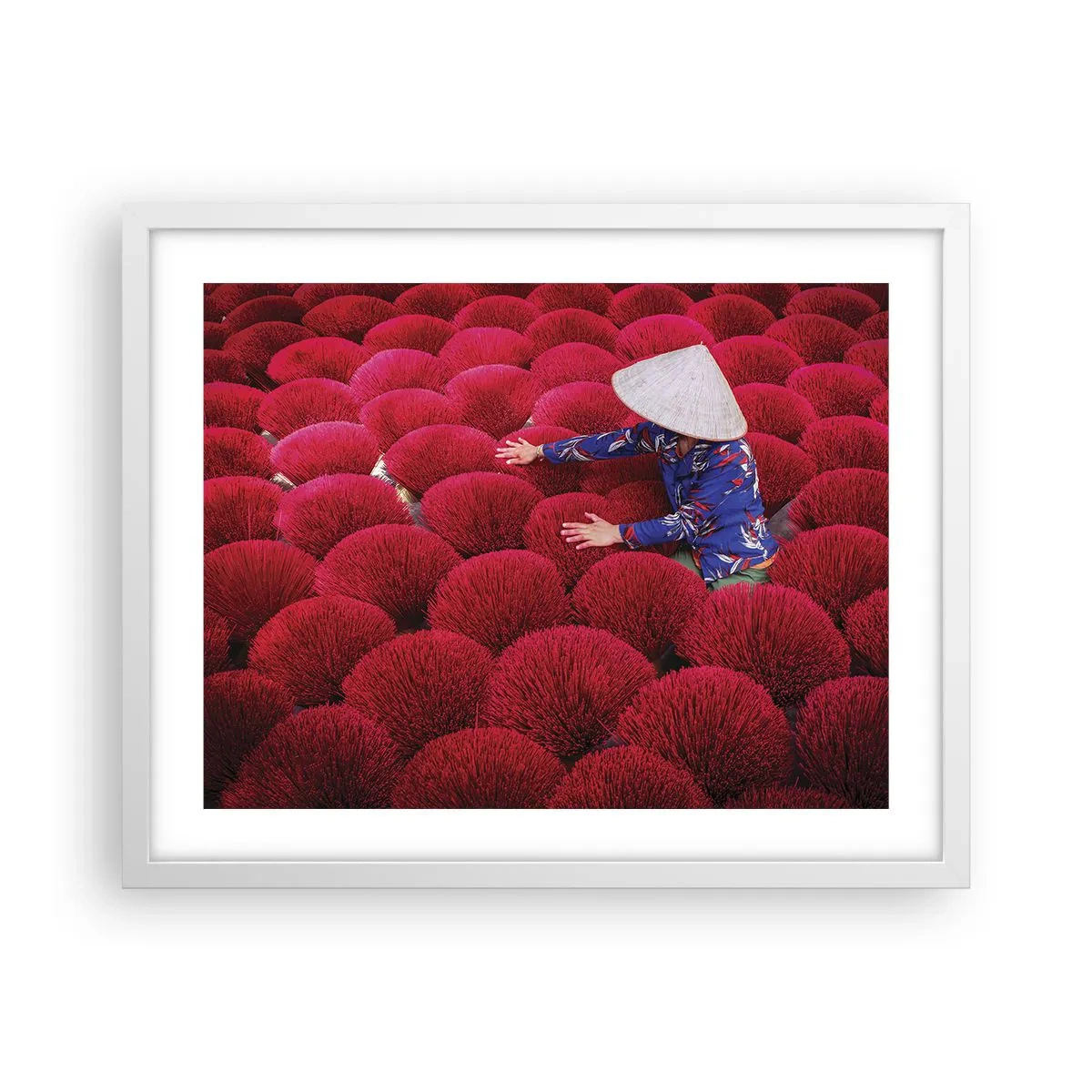 Poszter fekete keretben - A rizsföldön - 50x40 cm