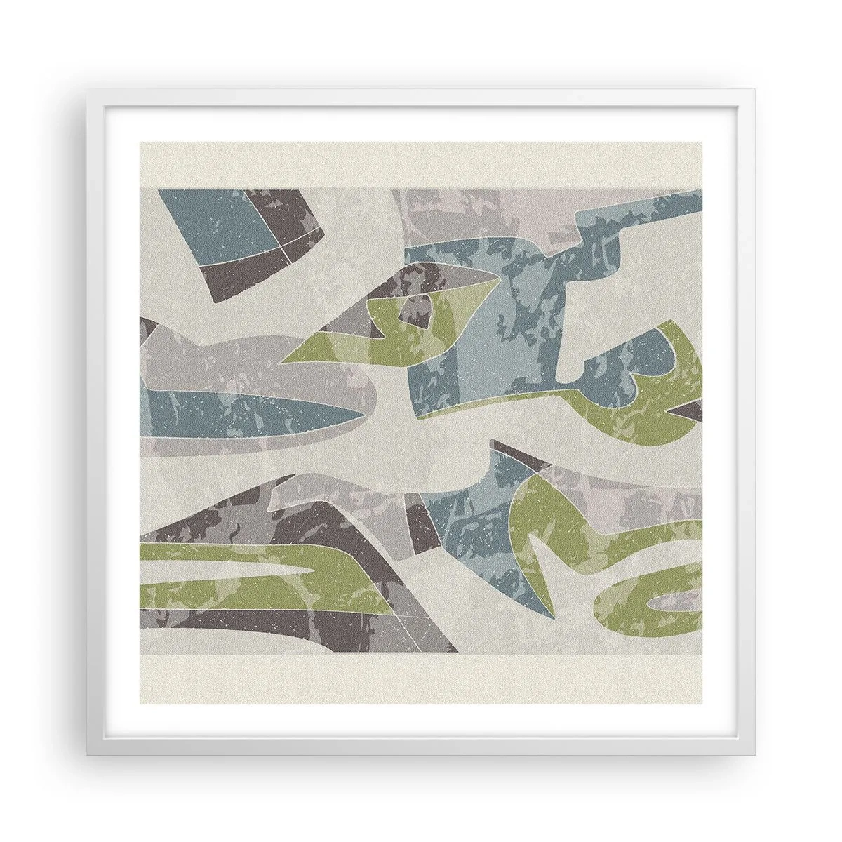 Poszter fekete keretben - Kompozíció üveg mögött - 60x60 cm