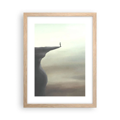 Poszter világos tölgy keretben - Természetesen felfelé! - 30x40 cm