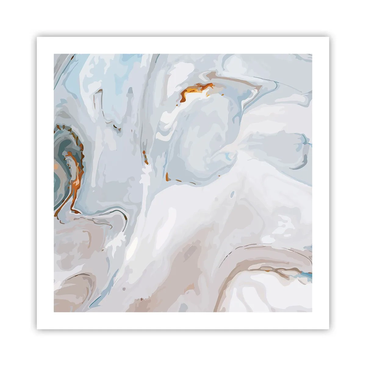 Poszter - Felhabzott fehér - 60x60 cm