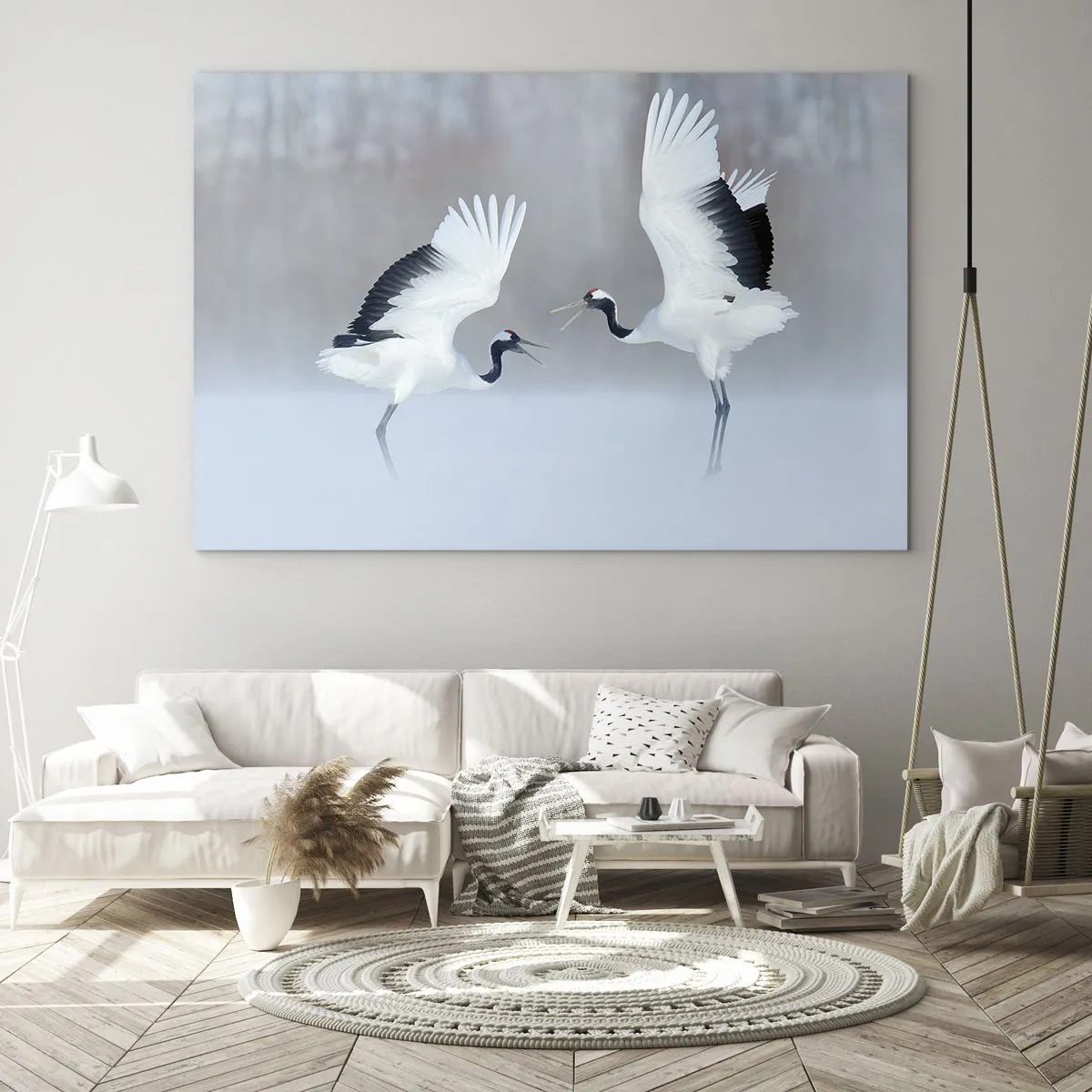 Üveg kép - Tánc a ködben - 100x70 cm