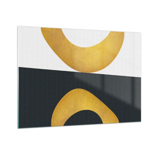 Üveg kép - Először is: arany - 100x70 cm