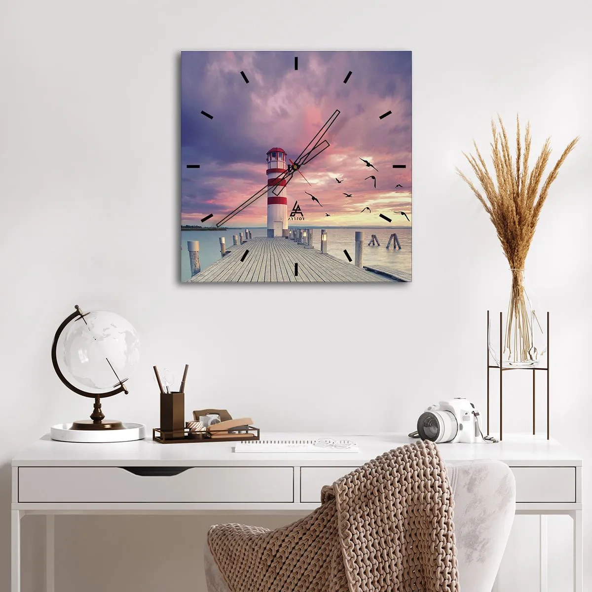 Falióra, Óra - Ideje a kikötőbe - 40x40 cm