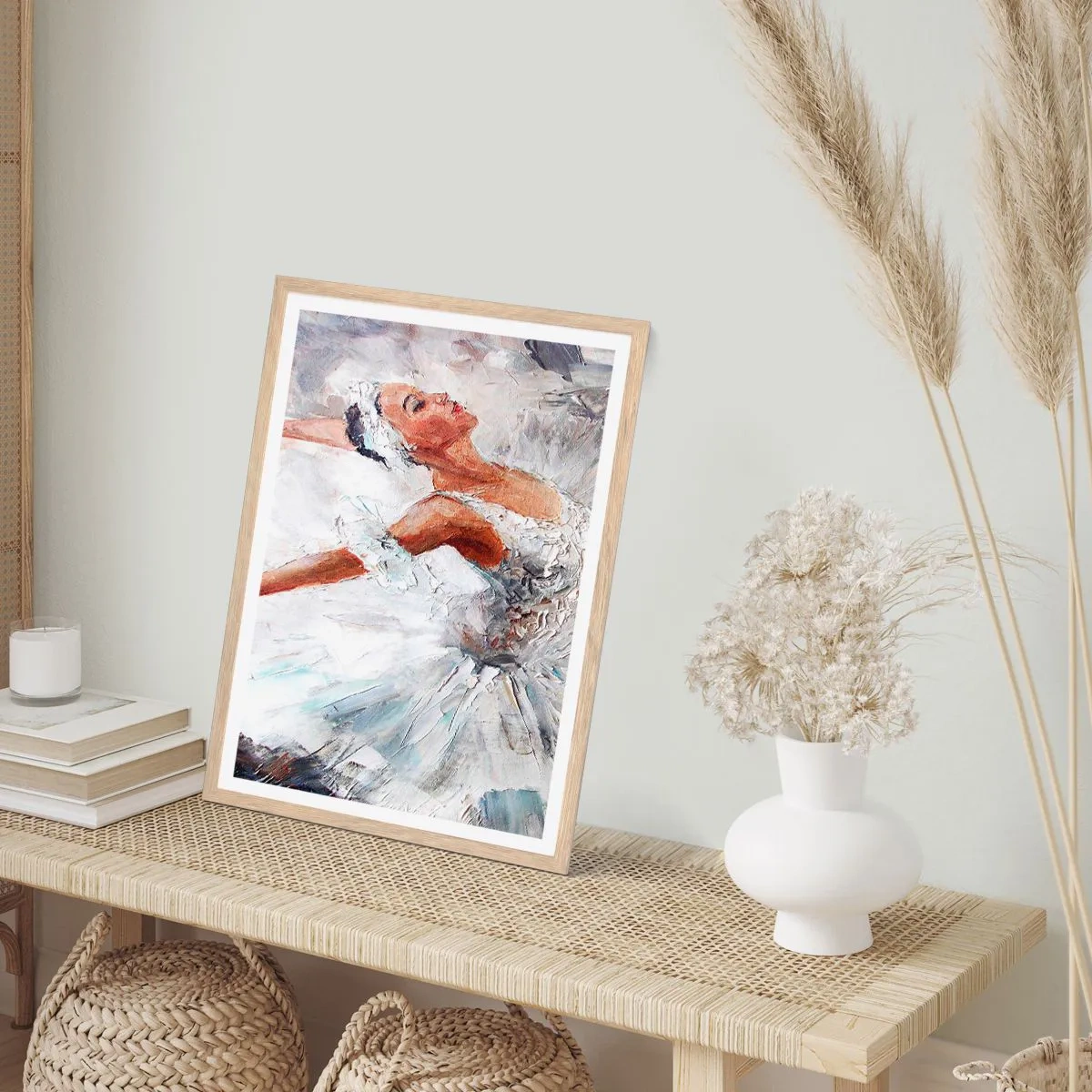 Poszter világos tölgy keretben - Finom és könnyű, mint a tüll - 50x70 cm