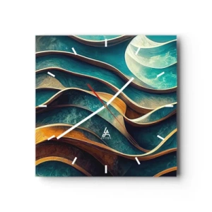 Falióra, Óra - Kék kanyarulatok - 30x30 cm