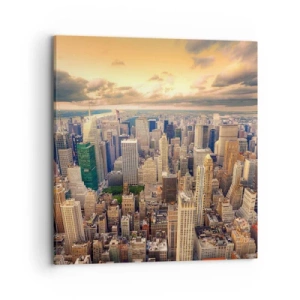 Vászonkép - Aranyozott metropolisz - 70x70 cm