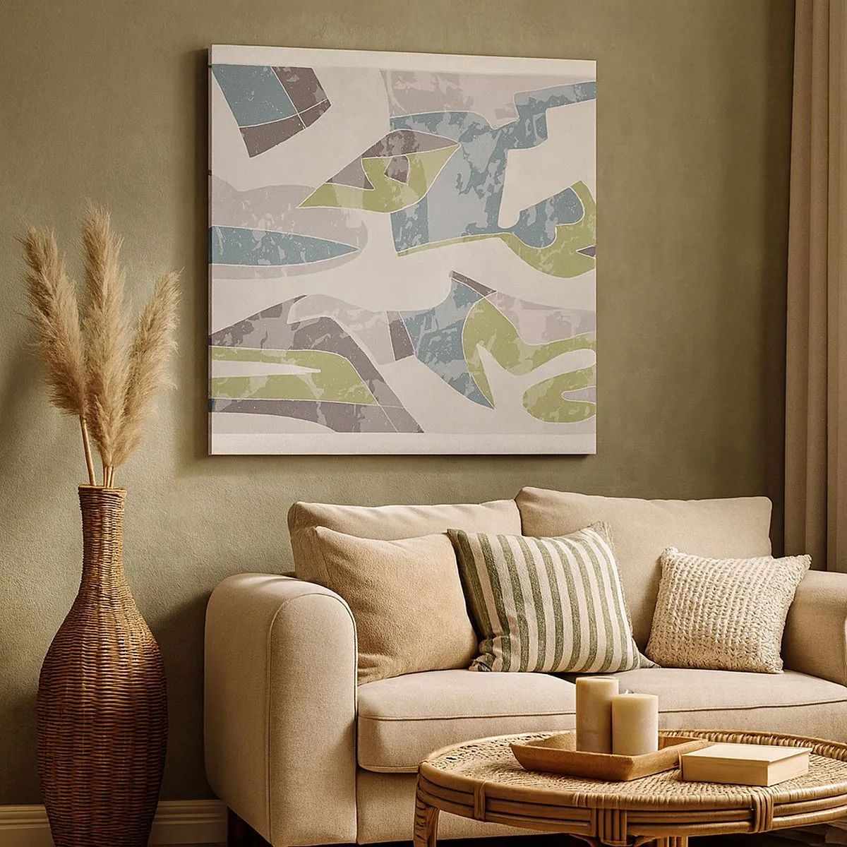 Vászonkép - Kompozíció üveg mögött - 30x30 cm