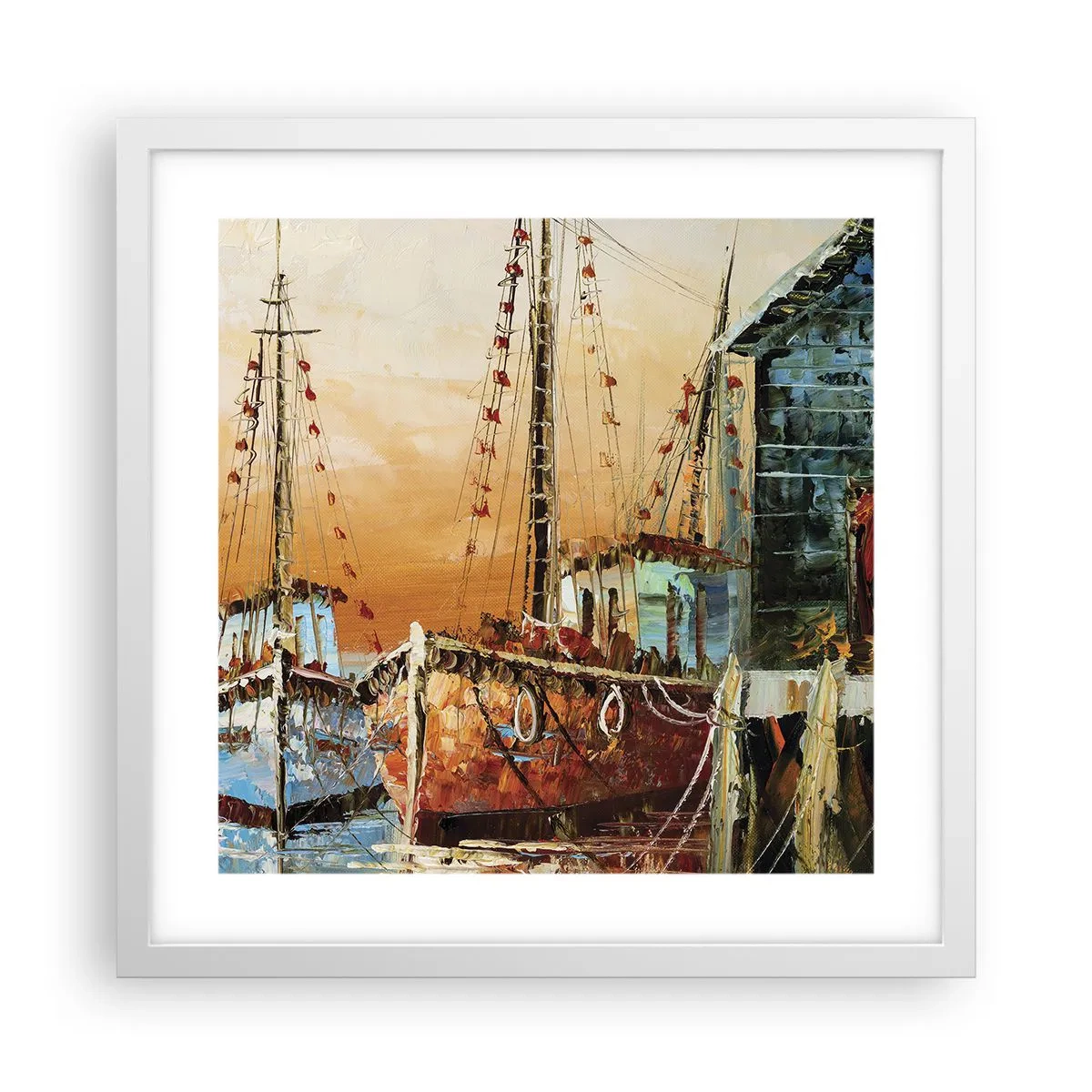 Poszter fekete keretben - Nyugodt visszatérés - 40x40 cm