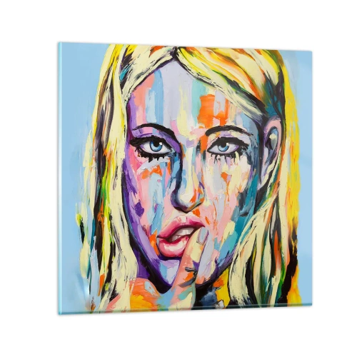 Üveg kép - Nézz egyenesen a szemébe - 30x30 cm