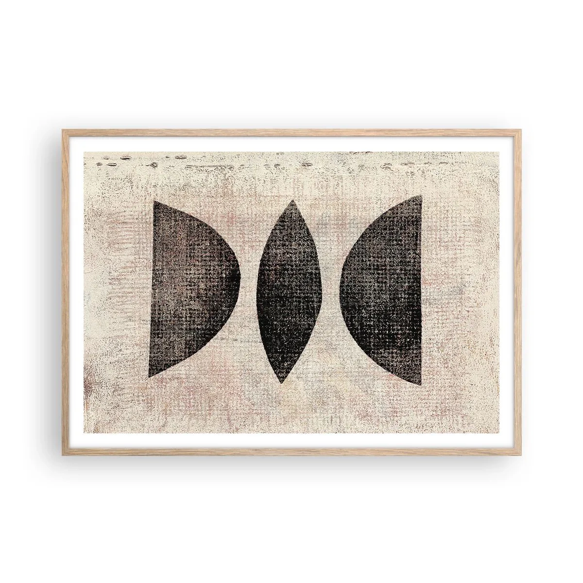 Poszter világos tölgy keretben - Etnikai absztrakció - 100x70 cm