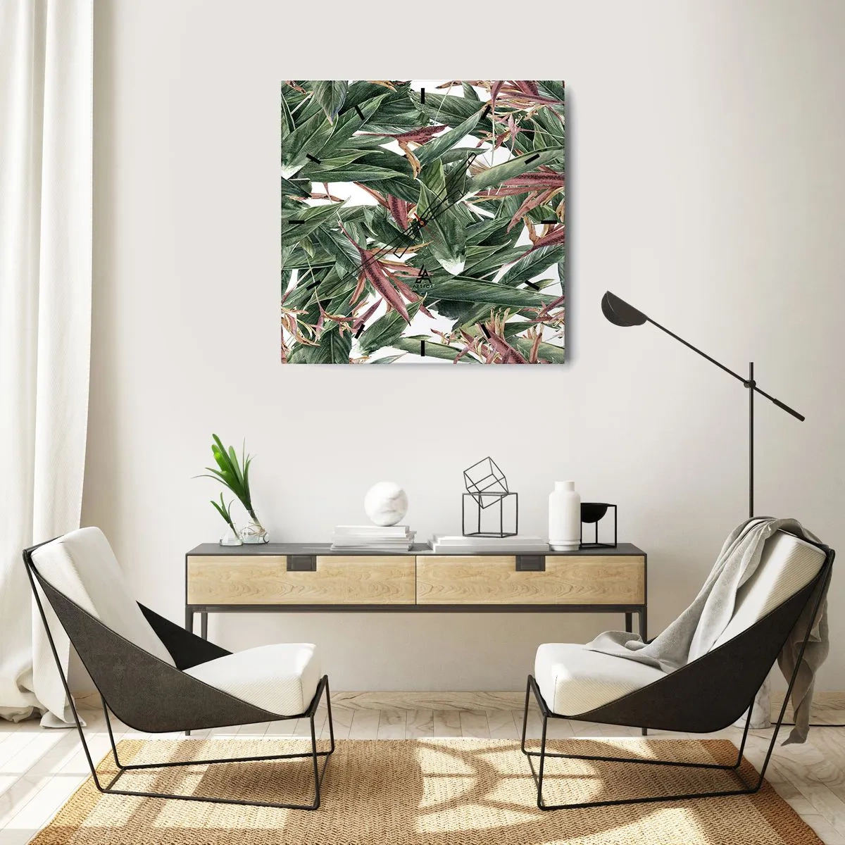 Falióra, Óra - Smaragd-lila bozót - 40x40 cm