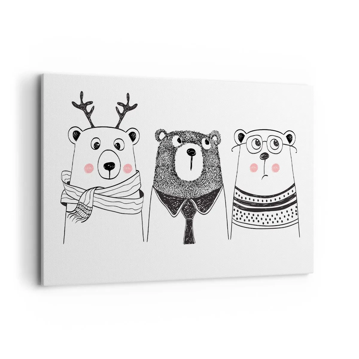 Vászonkép - Maci, macika és mackó - 120x80 cm