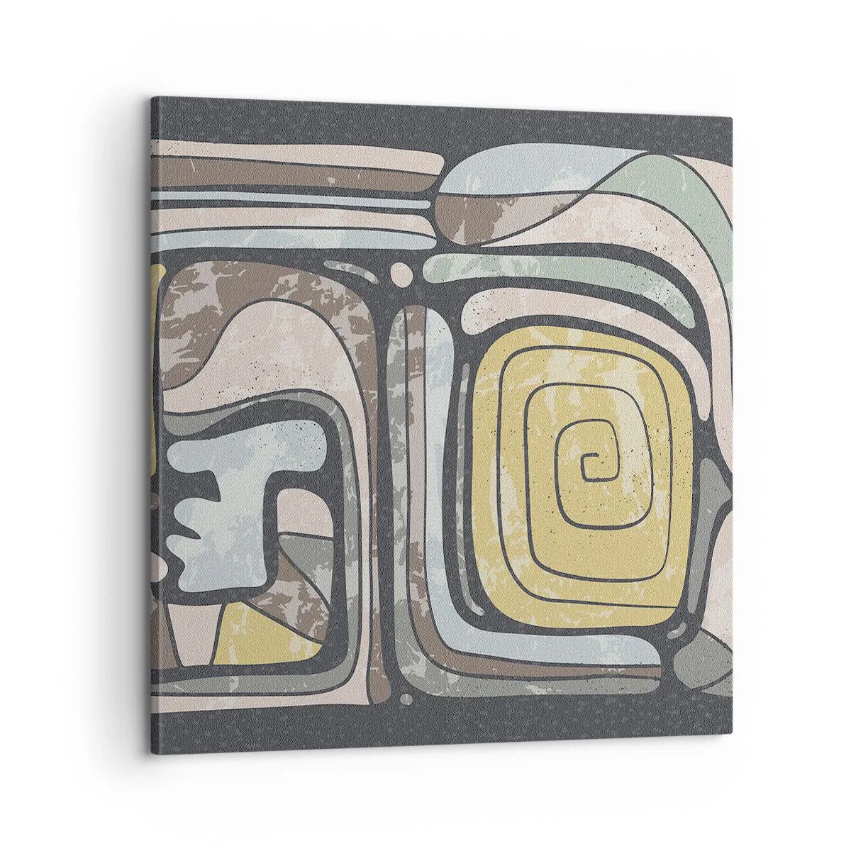 Vászonkép - Absztrakció pre-kolumbián szellemben - 60x60 cm