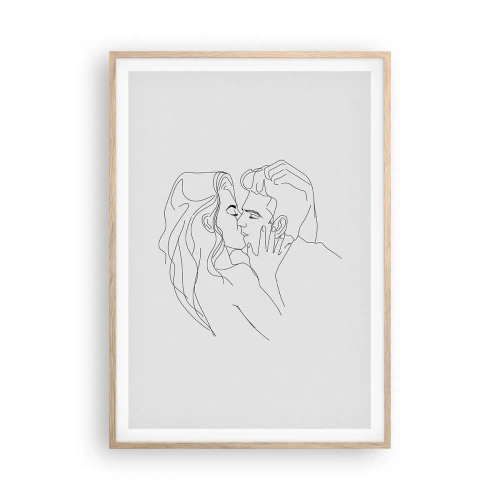 Poszter világos tölgy keretben - Ugyanaz a vonalón - 70x100 cm