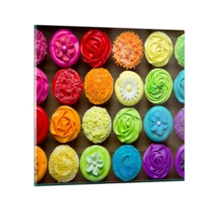 Üveg kép - Mindegyik más - mindegyik finom - 50x50 cm