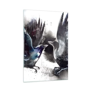 Üveg kép - Varjú a varjúnak… - 80x120 cm