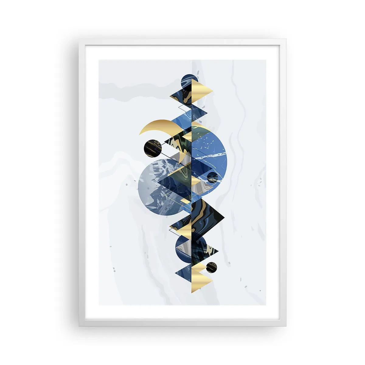 Poszter fekete keretben - Geometriai táj - 50x70 cm