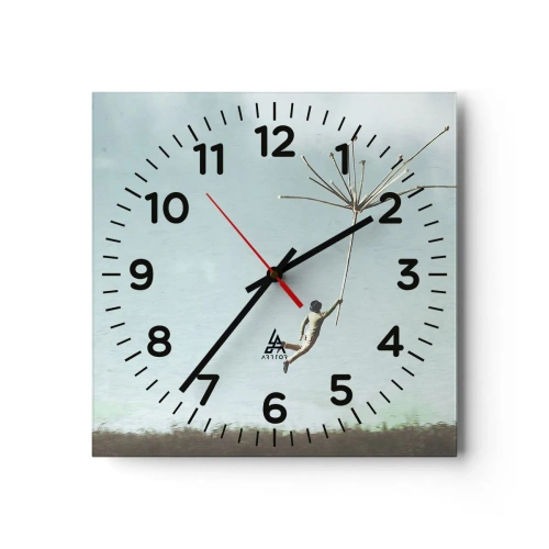 Falióra, Óra - Sárkányrepülők, pitypangok, szél - 30x30 cm