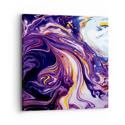 Vászonkép - A tér behajtása lila színben - 30x30 cm