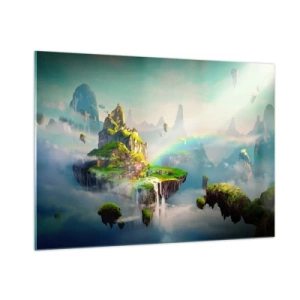 Üveg kép - Az ég közepén - boldog szigetek - 100x70 cm