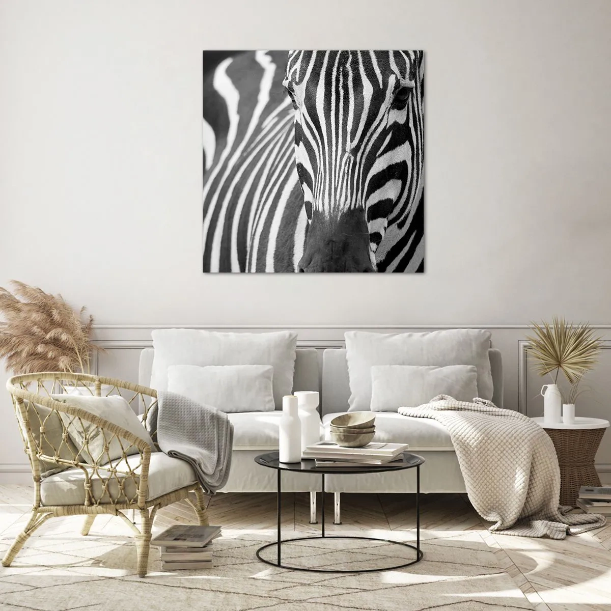 Üveg kép - A világ fekete-fehér - 40x40 cm