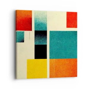 Vászonkép - Geometrikus absztrakció - jó energia - 30x30 cm