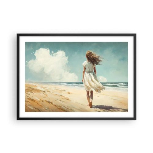 Poszter fehér keretben - Találkozás a nappal és a széllel - 70x50 cm