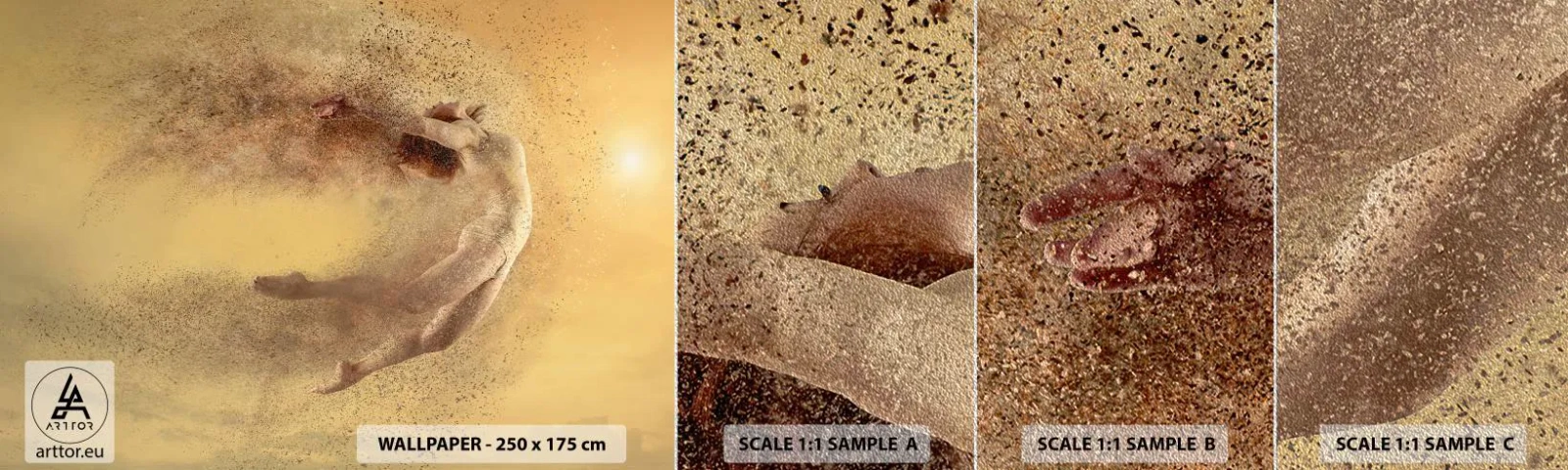 Fotótapéta Minta Premium Sand - Tánc eksztázisban - Absztrakció, Nő, Grafika - 100x30 cm