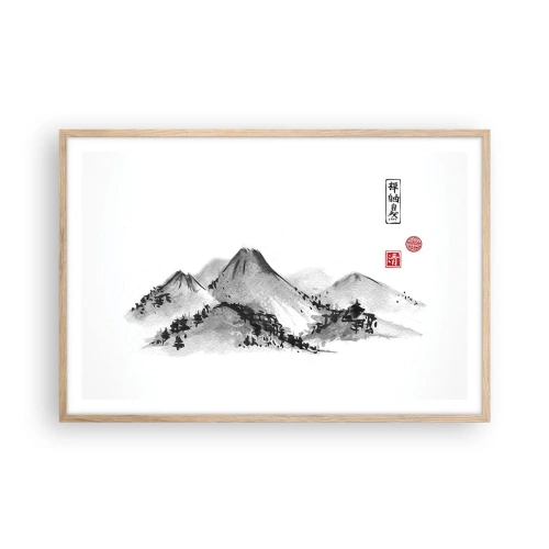 Poszter világos tölgy keretben - Messze a távoltól - 91x61 cm